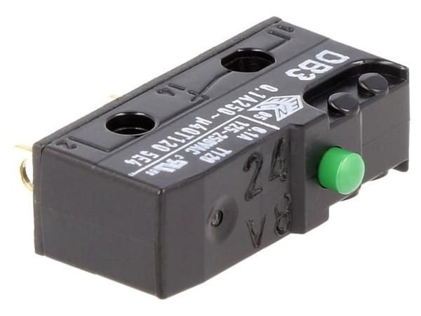 DB3C-A1AA, Switch Snap Action N.O./N.C. SPDT Button Solder 0.1A 250VAC DB3C-A1AA, Switch Snap Action N.O./N.C. SPDT Button Solder 0.1A 250VAC
