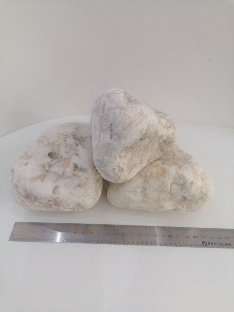 Природный натуральный камень для бани, сауны, аквариума, террариума, декора Кварц галтованный 5 кг 240 #1