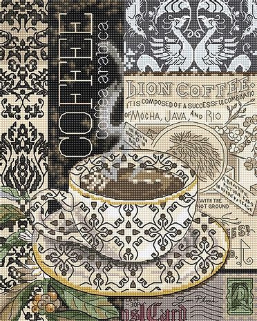 Набор для вышивки LETISTITCH "993- Lion Coffee B" / Счетный крест / Кофе, Напитки  #1