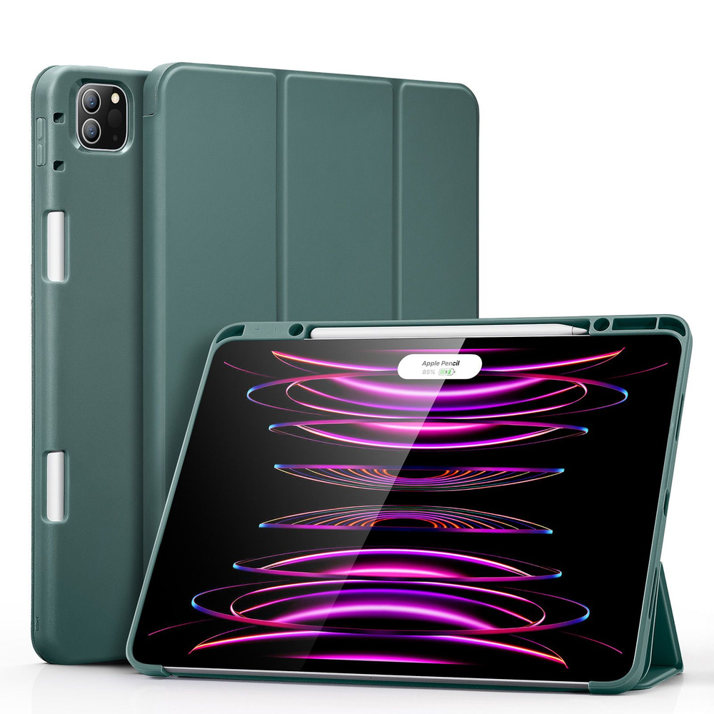 Чехол книжка ESR Rebound Pencil Case для iPad Pro 12.9 (2022/2021) - Forest Green, зеленый  #1