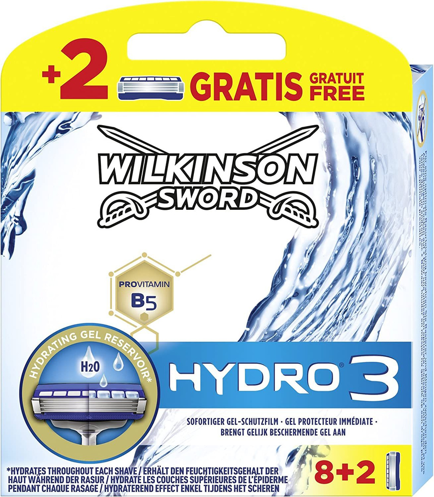 Wilkinson Sword / Schick Hydro3 Vitamin B5 / Сменные кассеты для бритвы Hydro ( 10 шт)  #1