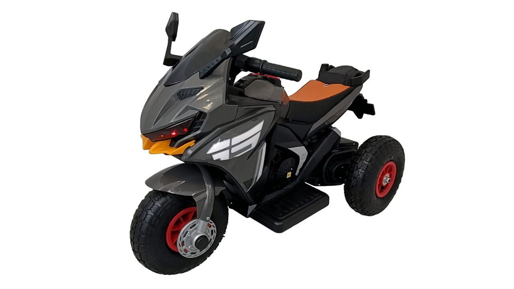 Электромобиль мотоцикл детский трицикл (2 мотора, надувные колеса)  #1