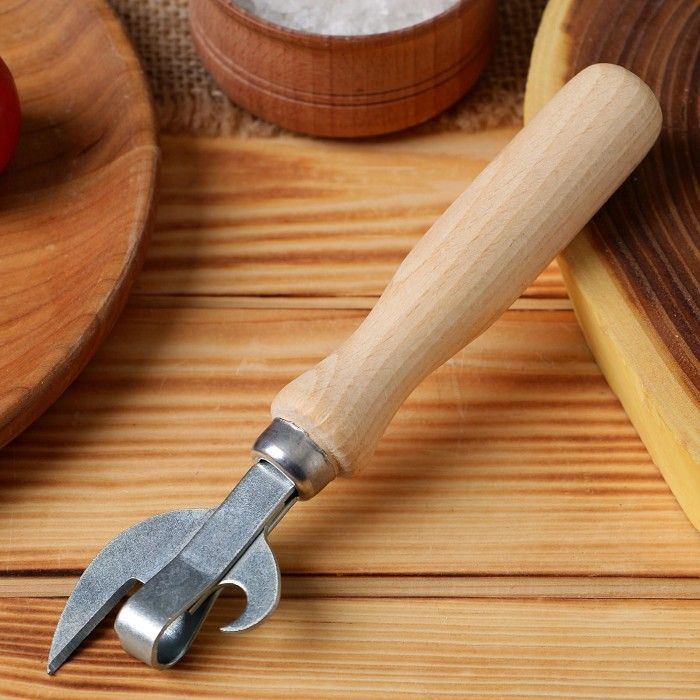 Нож консервный с деревянной ручкой #1
