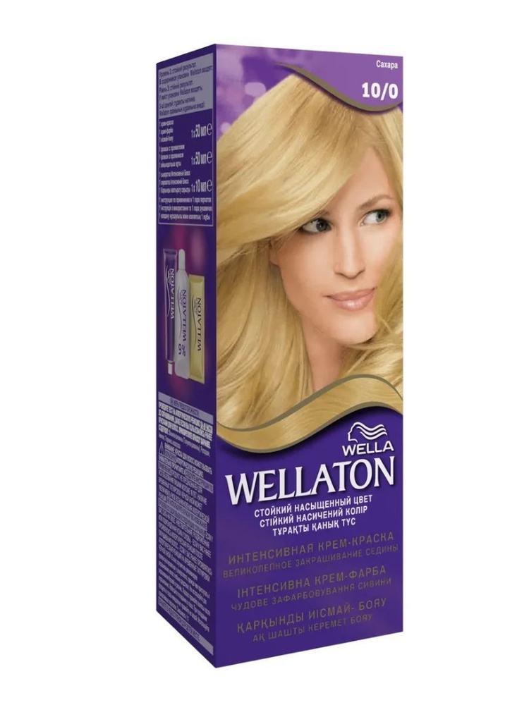 Wella Крем краска для волос WELLATON Cream 10/0 Сахара / Стойкая ...
