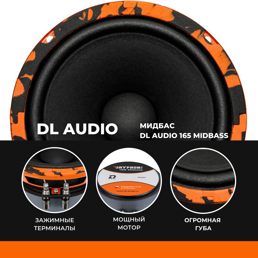 Динамики DL Audio Gryphon Pro 165 Midbass - купить по выгодной цене в  интернет-магазине OZON, гарантия 2 года (896993119)