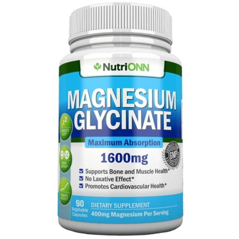 Magnesium Glycinate Магний Глицинат 400 мг, 90 капсул Nutri ONN ...