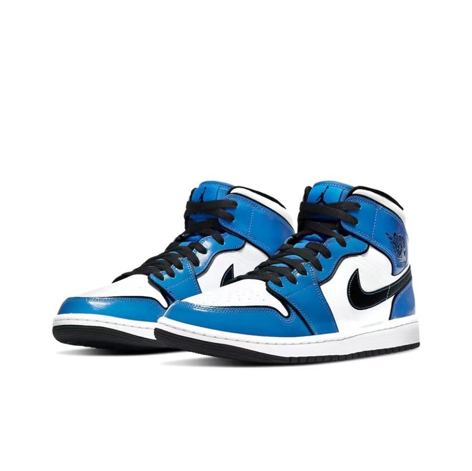 Nike air jordan 1 blue white and black best sale