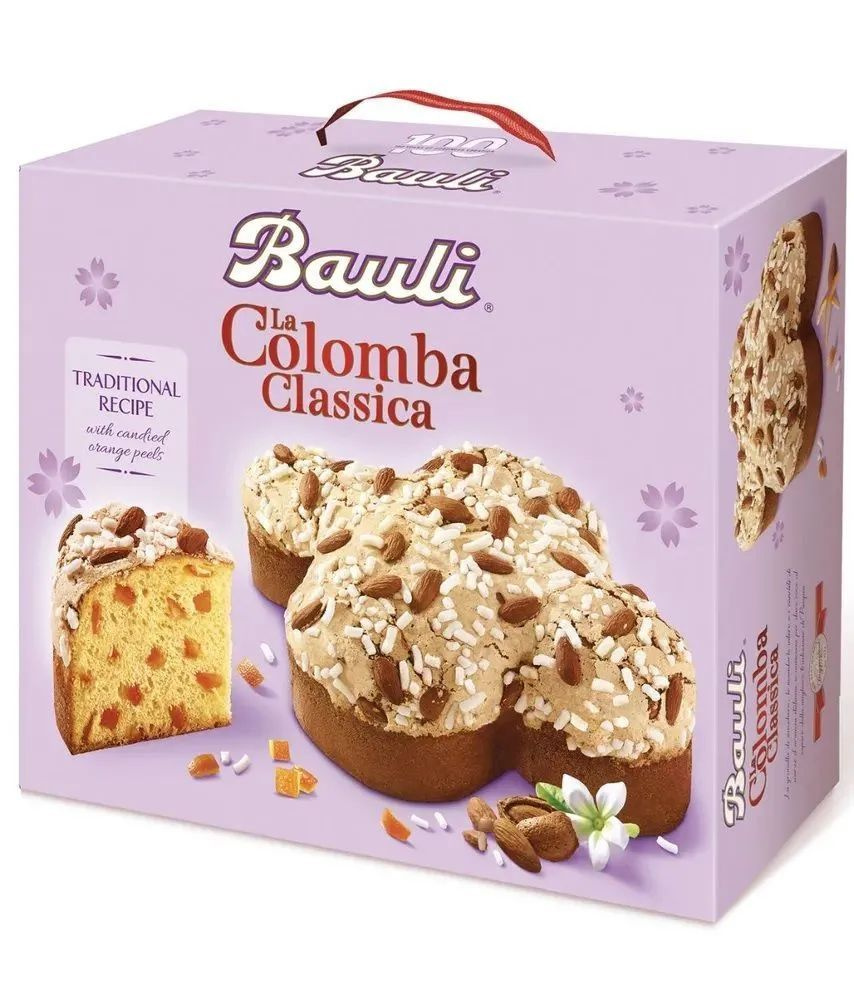 Кулич Пасхальный (Кекс) Bauli La Colomba Classica Коломба с цукатами и  миндалем 500г Италия