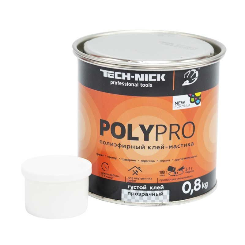 Клей полиэфирный PolyPro (медовый/густой) 0,8кг TECH-NICK #1