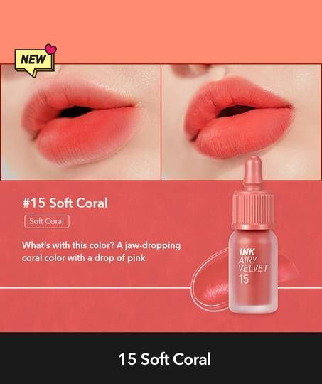 Peripera Ink Airy Velvet 15 Soft coral Тинт для губ #1