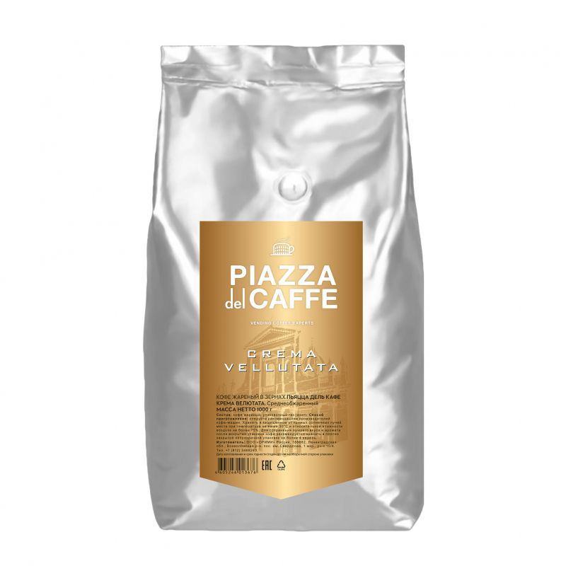 Piazza del Caffe Кофе в зернах Crema Vellutata, 1 кг - купить с ...
