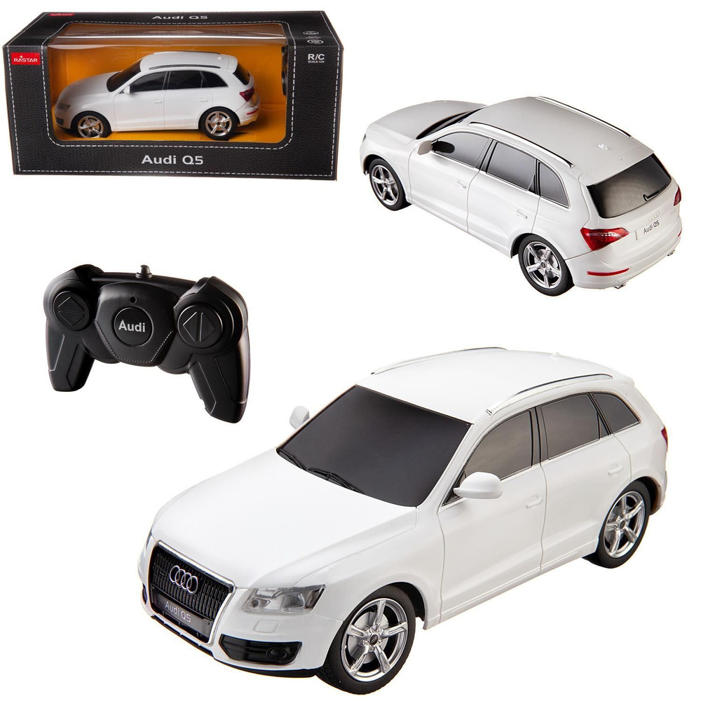 Машина р/у 1:24 AUDI Q5, размер машинки 19.5х9.0х7,0см, белая - купить с  доставкой по выгодным ценам в интернет-магазине OZON (285878333)