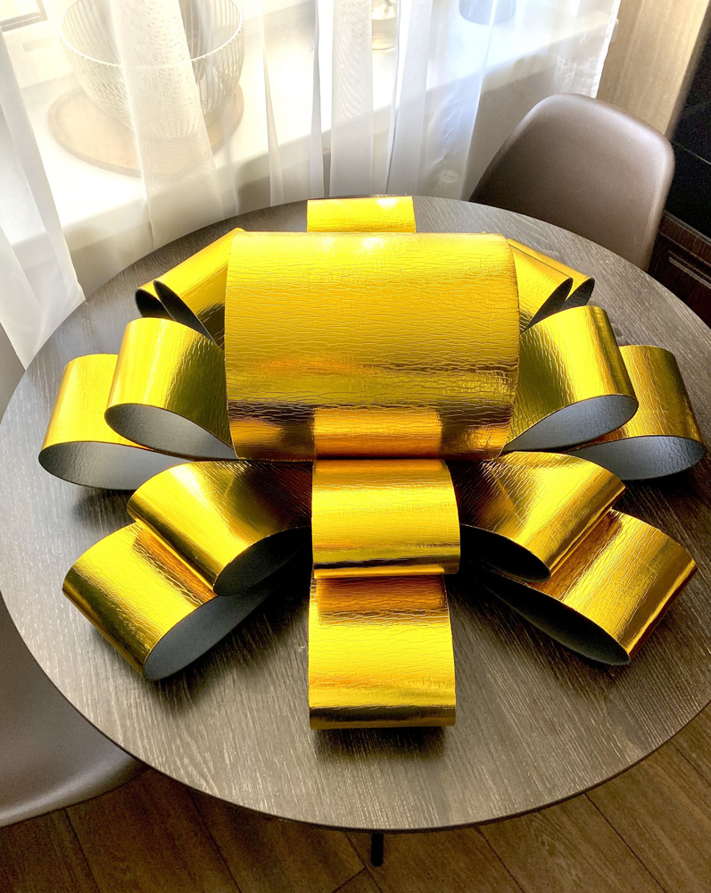 Большой бант на машину, золотой, 70 см, сборный - купить по выгодной ...