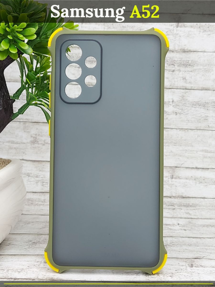 Чехол бампер с противоударными углами для Samsung Galaxy A52 Накладка ...