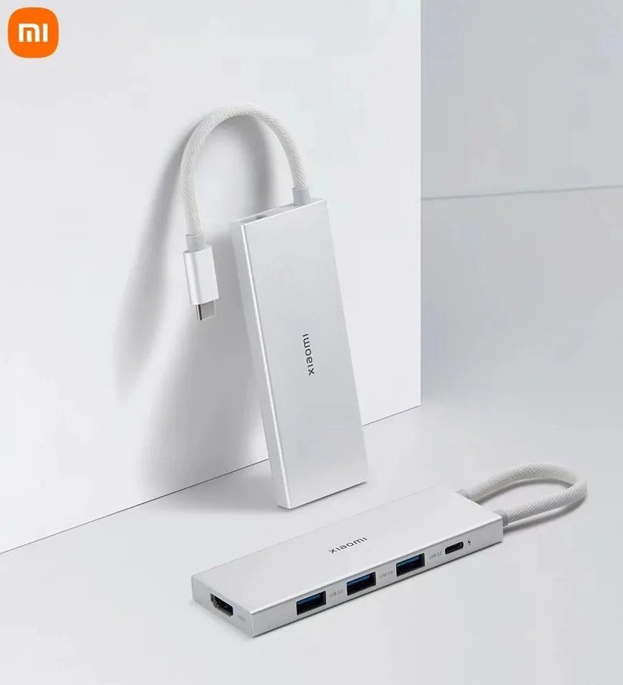 Док-станция разветвитель Xiaomi 5 в 1 с USB Type-C USB3.0 HDMI 4K PD100W  (XMDS05YM) - купить с доставкой по выгодным ценам в интернет-магазине OZON  (992566856)