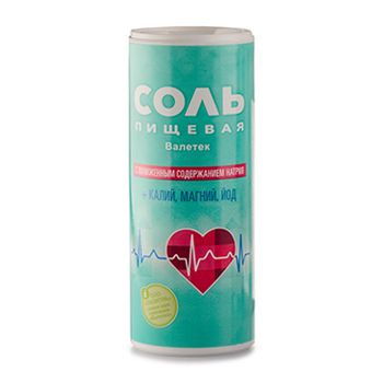Соль пищевая с пониженным содержанием натрия, Валетек , 500 г, Россия ...