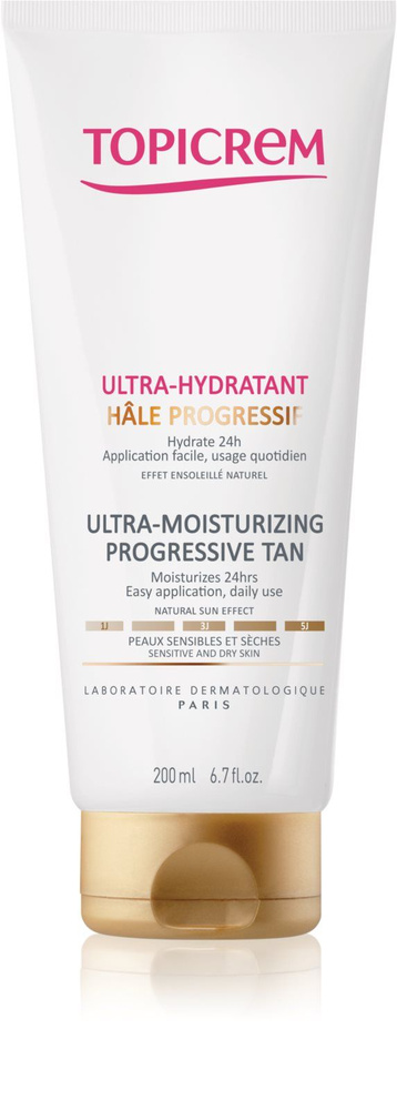 Topicrem UH BODY Ultra-Moisturizing Progressive Tan - увлажняющее молочко-автозагар для сухой и чувствительной #1