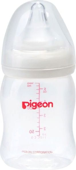 Бутылочка для кормления Pigeon / Пиджеон SofTouch Peristaltic Plus с широким горлом и соской из силикона, #1
