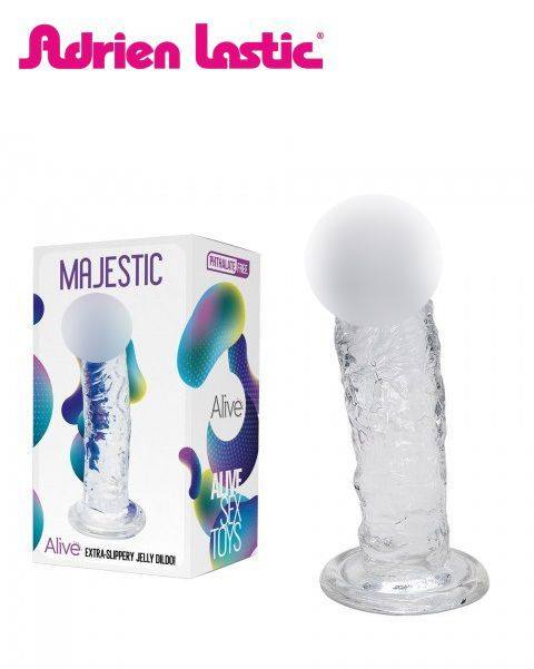 Adrien Lastic Фаллоимитатор на присоске Majestic Jelly Dildo прозрачный (14.7 см х 3.7 см)  #1