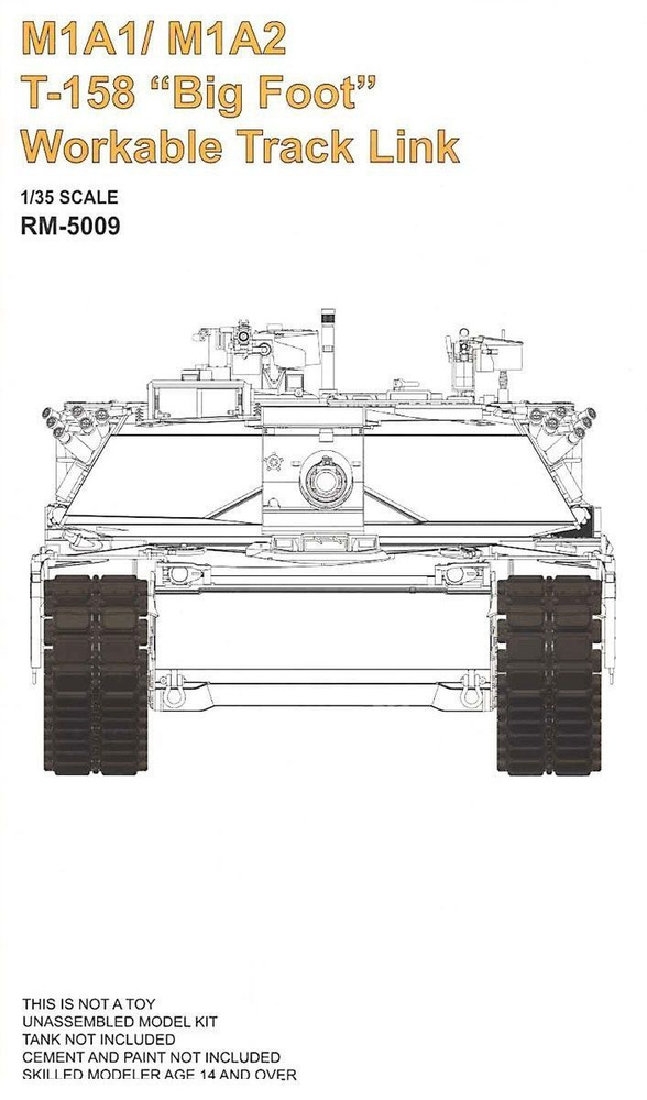 Сборная модель Rye Field Model (RFM) RM-5009 M1A1/M1A2 T-158 Big Foot #1