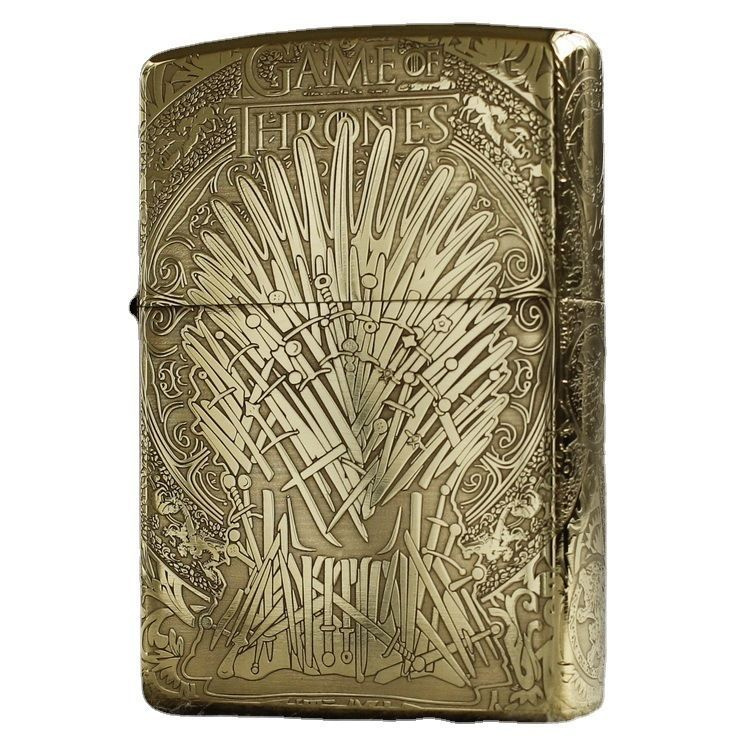 Зиппо бензиновая зажигалка из чистой меди с тонкой гравировкой ...