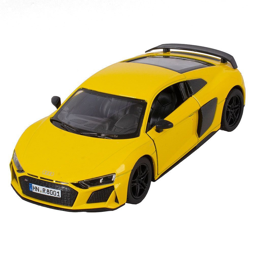 Машинка металлическая Kinsmart AUDI R8 Coupe. Желтая. В Коробке!! (Масштаб 1/36) инерционная, двери открываются #1