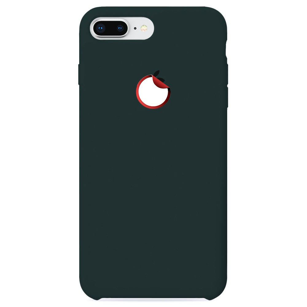 Силиконовый чехол для смартфона Silicone Case на iPhone 8 Plus / Айфон 8  Плюс с логотипом, темно-зеленый - купить с доставкой по выгодным ценам в  интернет-магазине OZON (716217602)