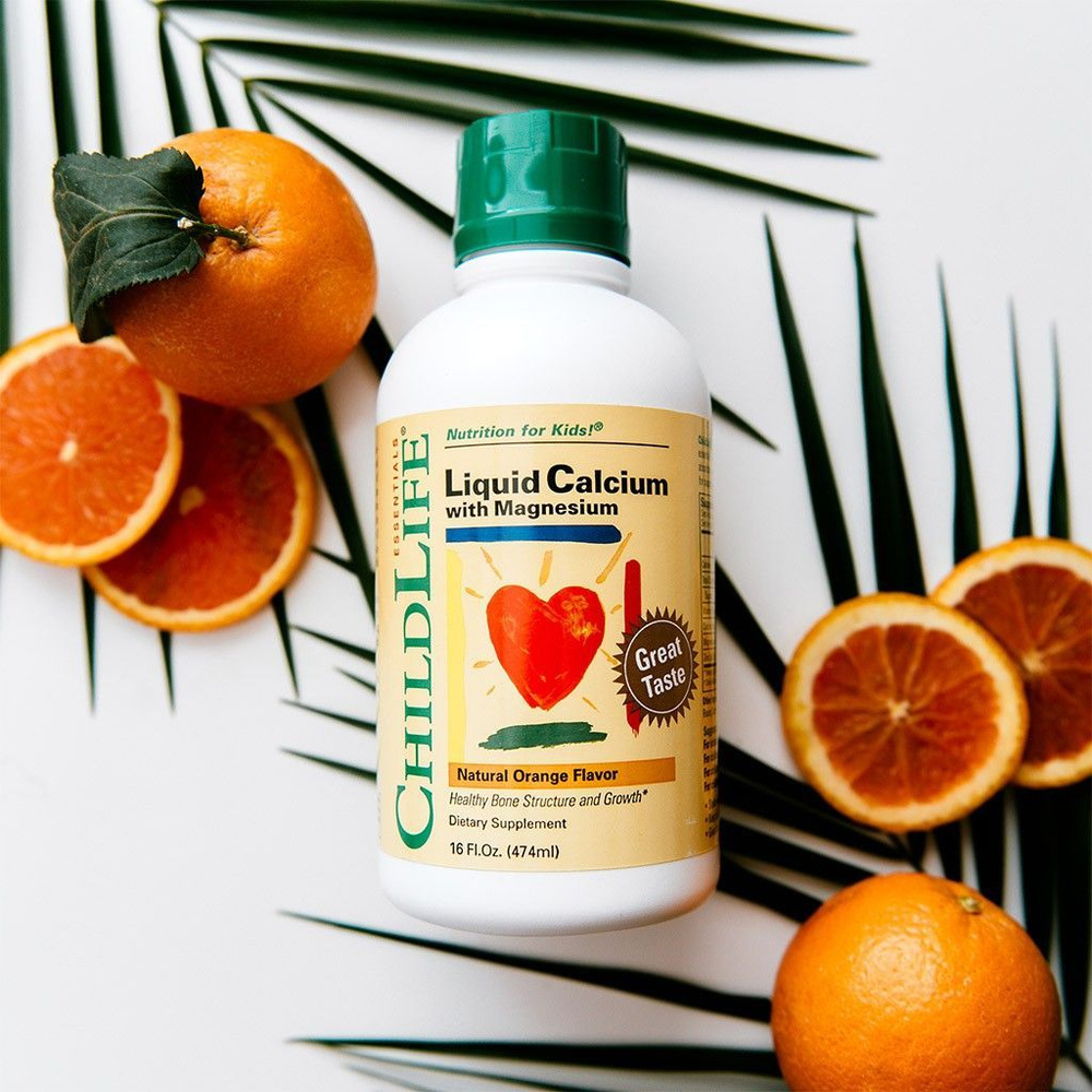 ChildLife Calcium & Magnesium, жидкий кальций с добавлением магния для ...