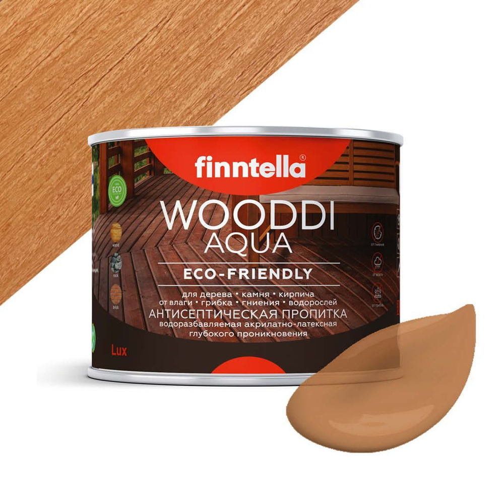 Антисептическая пропитка для дерева на водной основе FINNTELLA WOODDI ...