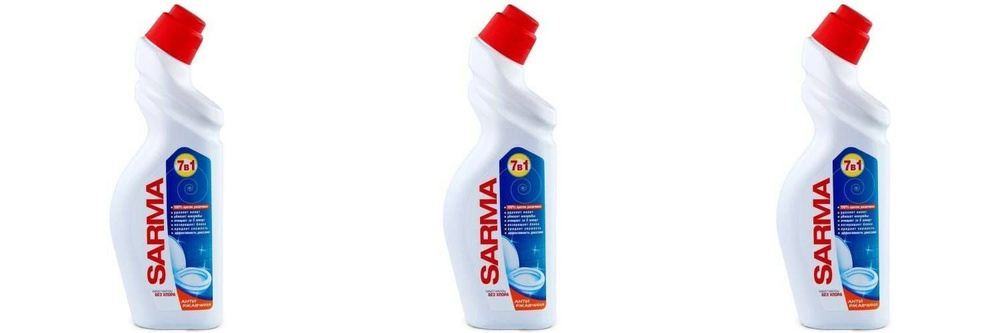 Sarma Средство чистящее для сантехники 7в1, Антиржавчина, 750 мл, 3 шт ...