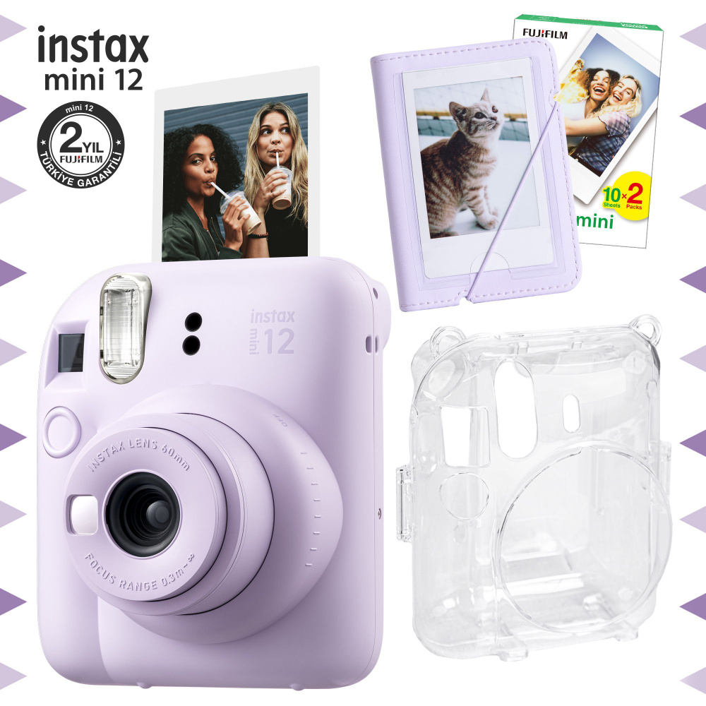Компактный фотоаппарат Fujifilm mini 12 набор, пурпурный - купить по ...