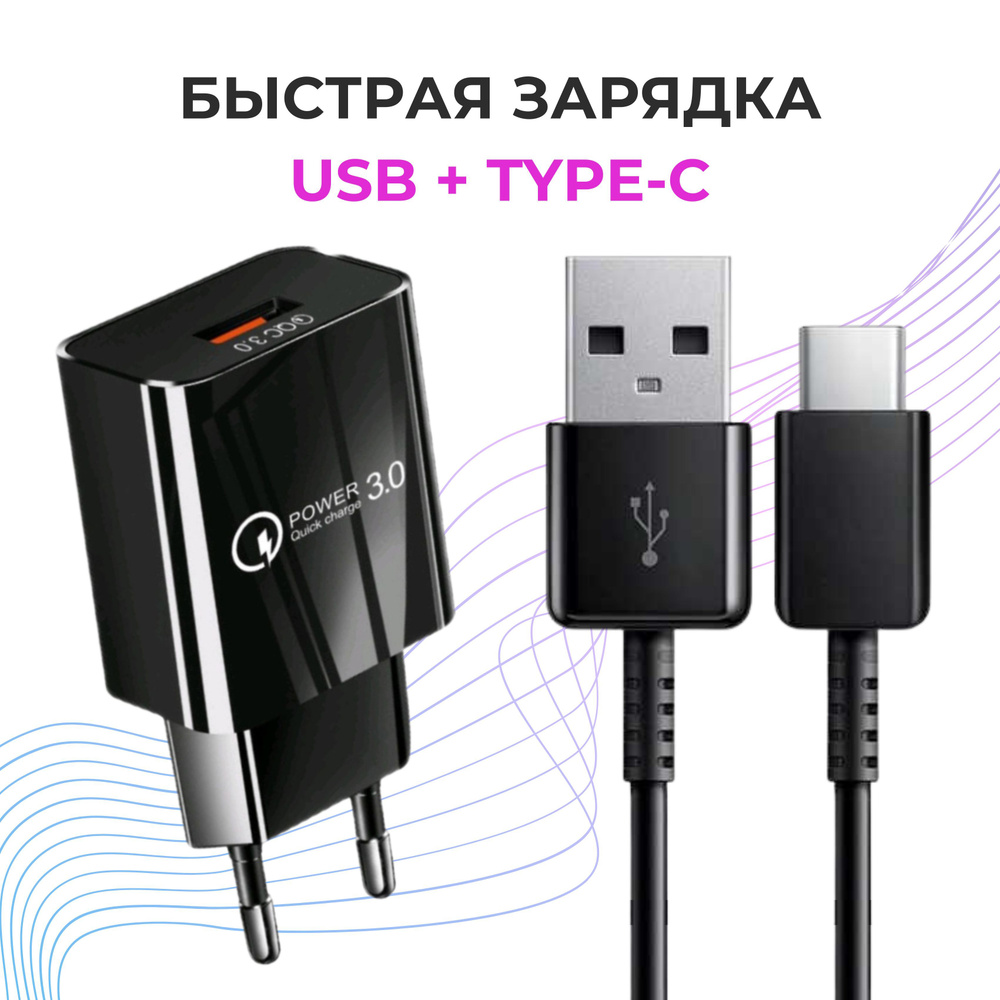 Сетевое зарядное устройство Gerlax USBport_USB Type-C, 18 Вт, USB 2.0 Type-A,  Quick Charge 3.0 - купить по выгодной цене в интернет-магазине OZON  (1125290505)