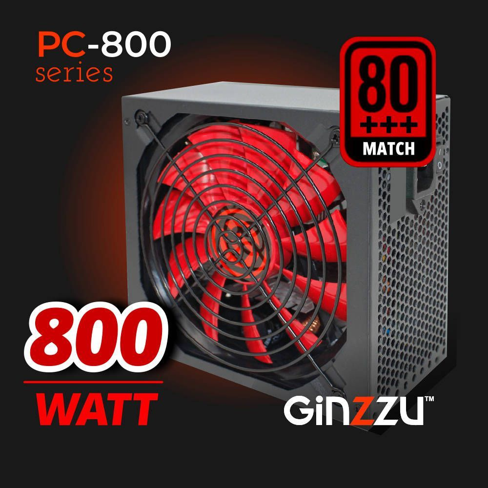 Блок питания Ginzzu PC800 14CM 80+. Гарантия 3 года. - купить с ...