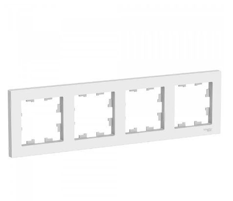 Рамка Schneider Electric AtlasDesign белая на 4 поста - 2шт #1