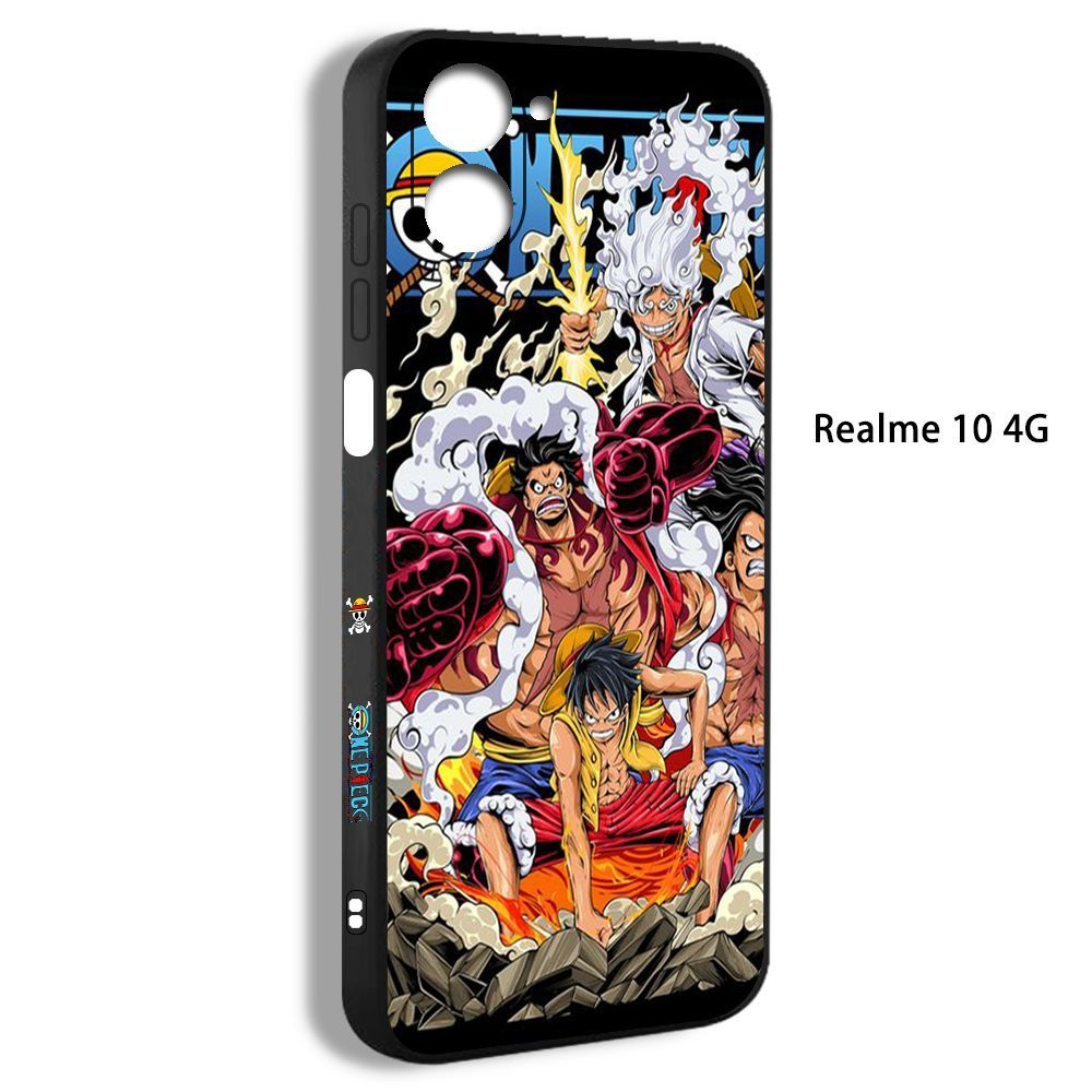 чехол для смартфона Подходит для Realme 10 4G One Piece Ван Пис Луффи  гигант 5 Гир EDV71