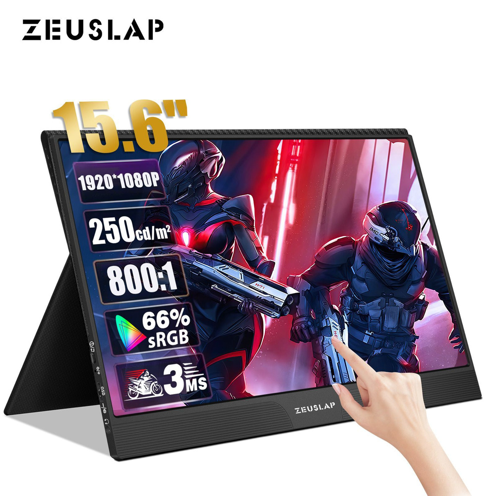 ZEUSLAP 15.6" Монитор Z15ST, черный #1