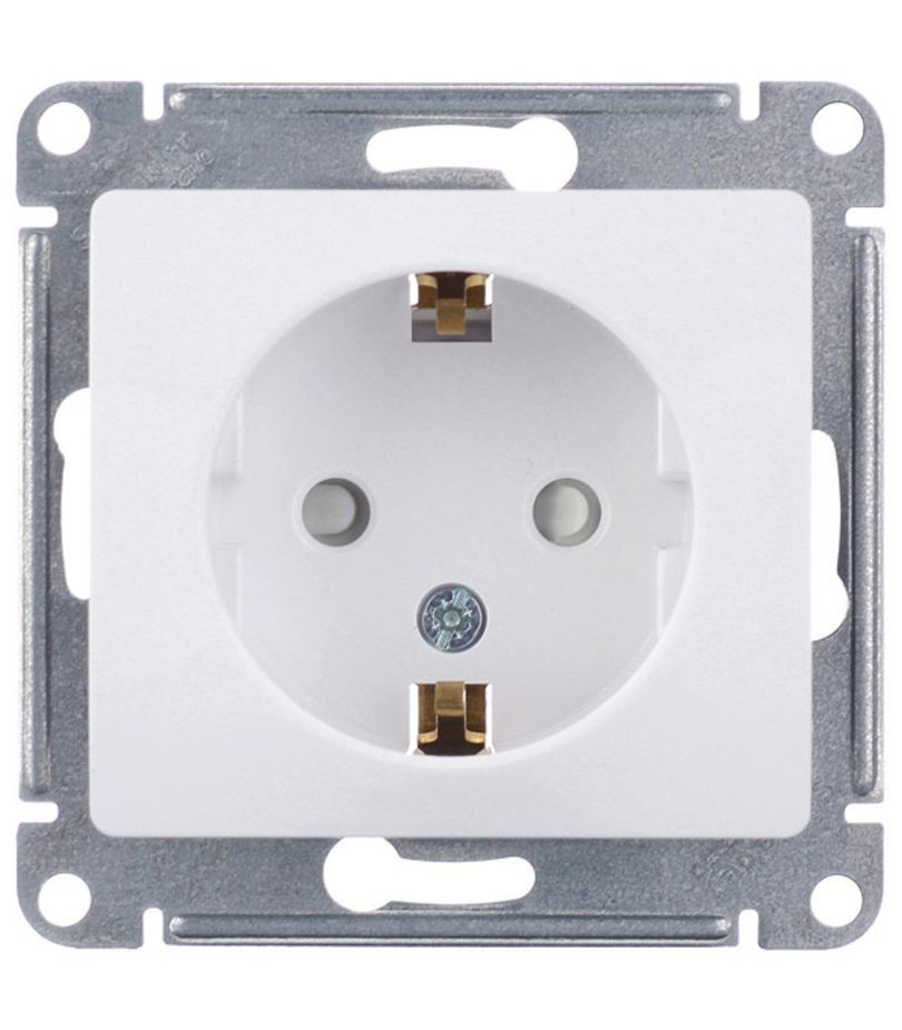 Розетка GSL000143 скрытая установка белая с заземлением - купить по ...