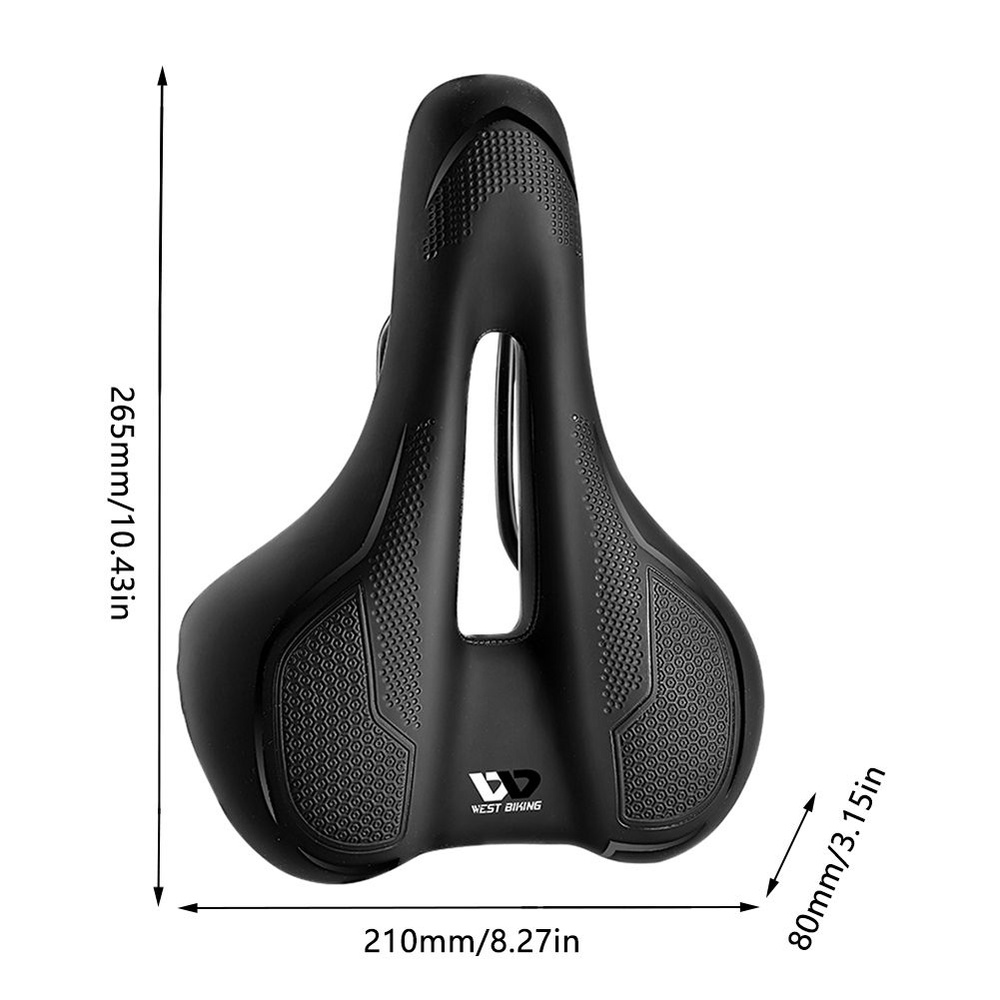 Седло велосипеда утолщенное велосипедное west biking, удобное ...