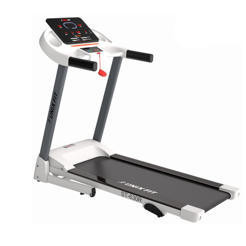 Беговая дорожка UNIXFIT ST-630R White электрическая, для дома, складная, с  регулировкой угла наклона, домашний кардиотренажер для ходьбы и бега, ...