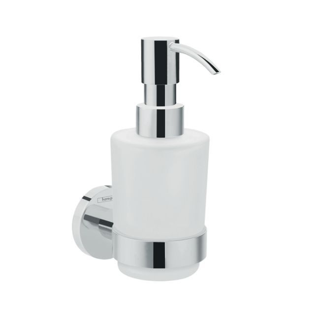 Диспенсер для жидкого мыла Hansgrohe Logis Universal, арт. 41714000 хром-белый матовый  #1