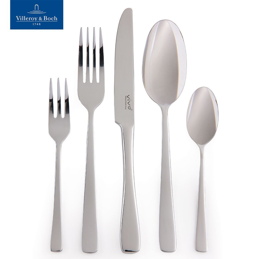 Набор столовых приборов 30 предметов/6 персон, Voice Basic Cutlery VIVO,  Villeroy & Boch Group, Нержавеющая сталь 18/10