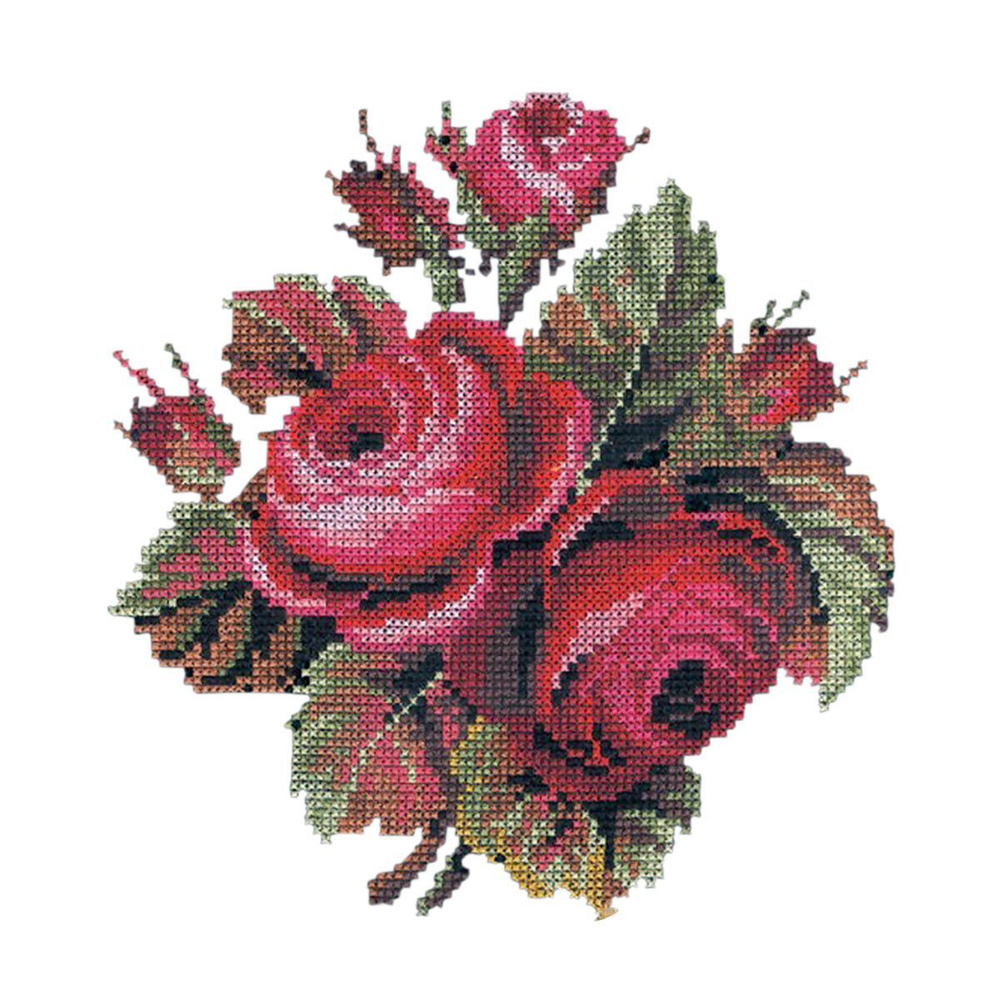 Розы, схема для вышивки крестиком