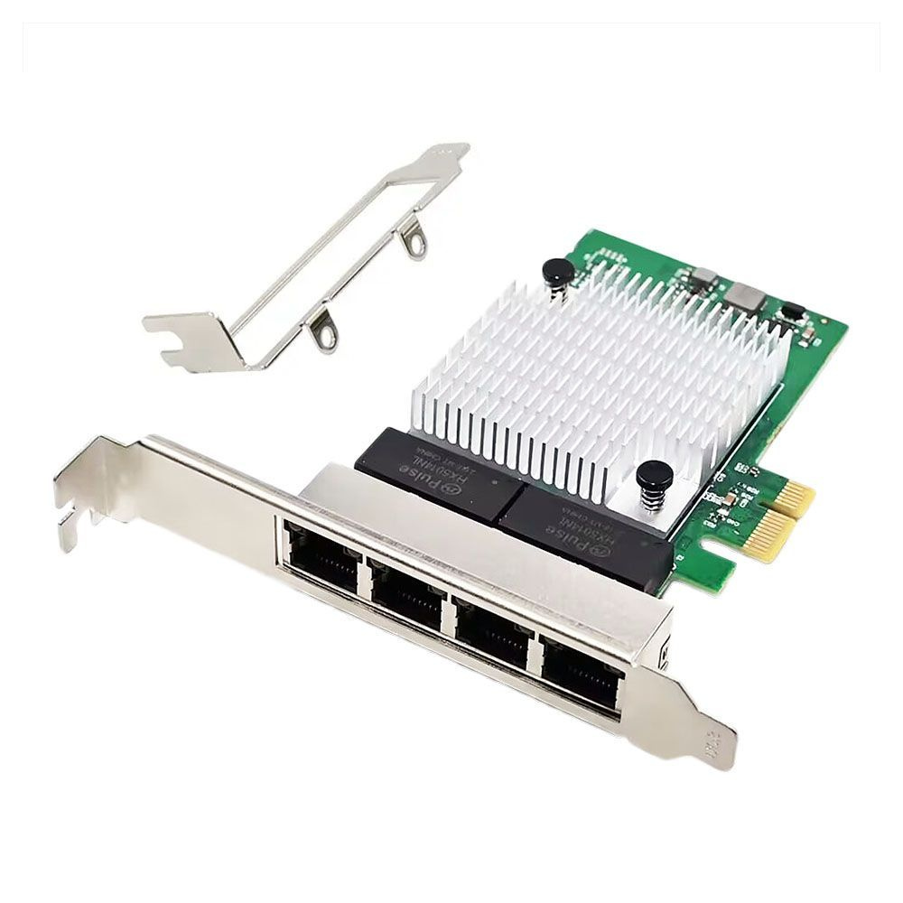 Сетевая карта PCIe x1 (RTL8111H) 4 x RJ45 Gigabit Ethernet (ORIENT XWT ...
