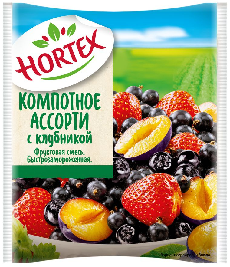 Смесь Компотное ассорти с клубникой 300 г, Hortex, замороженная  #1