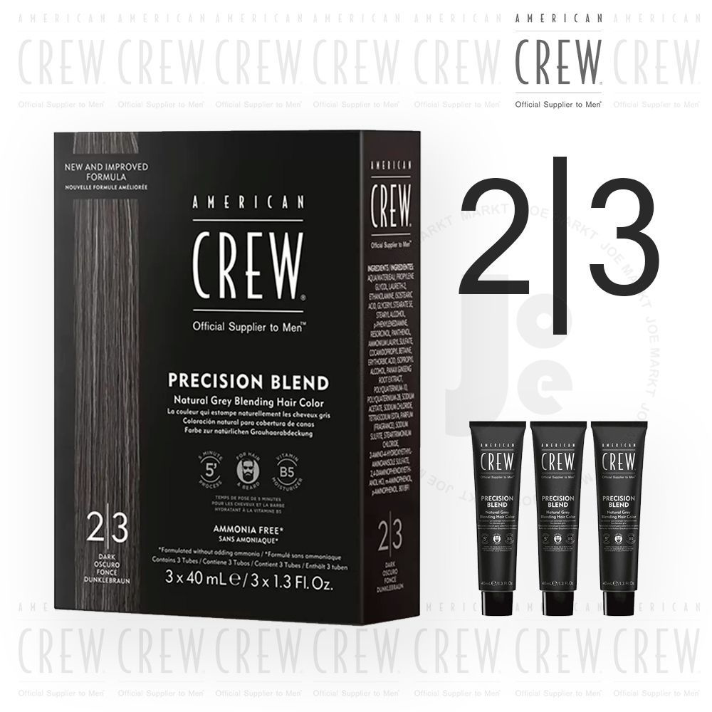 American Crew Precision Blend 2/3 - Камуфляж для седых волос, Темный натуральный, 3х40 мл  #1