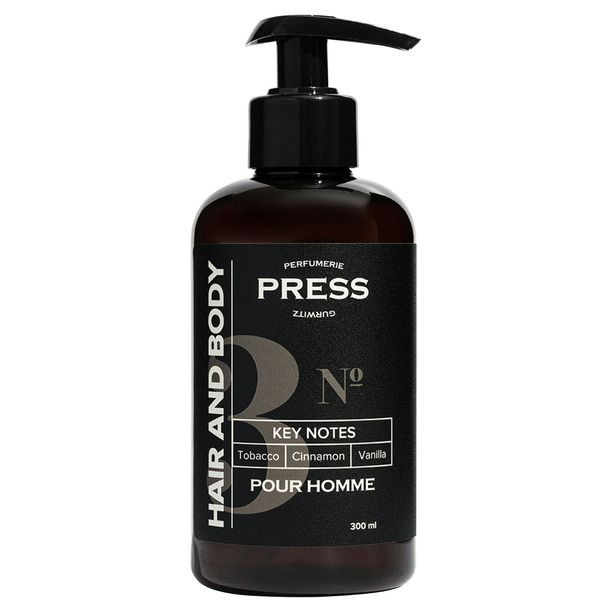 PRESS GURWITZ PERFUMERIE / №3 for Men Head & Body Tobacco, Cinnamon, Vanilla Мужской шампунь-гель 2 в #1