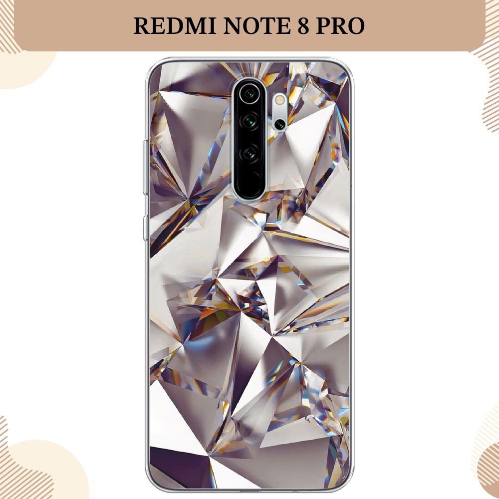 Силиконовый чехол на Xiaomi Redmi Note 8 Pro / Сяоми Редми Нот 8 Про, Бриллианты  #1