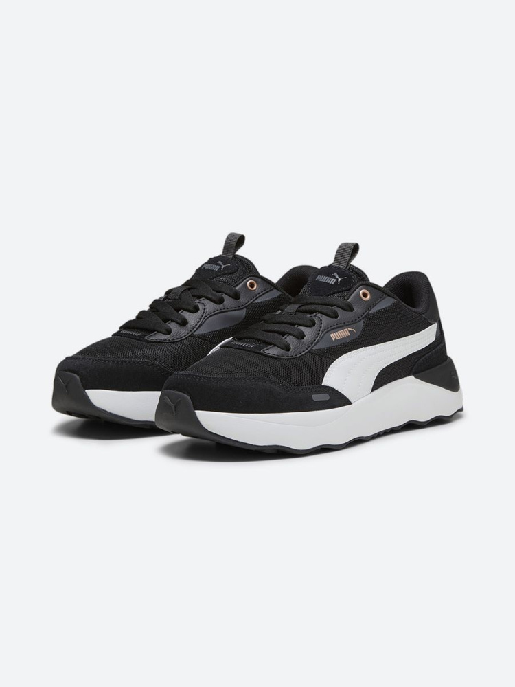 Puma platform cheap black white