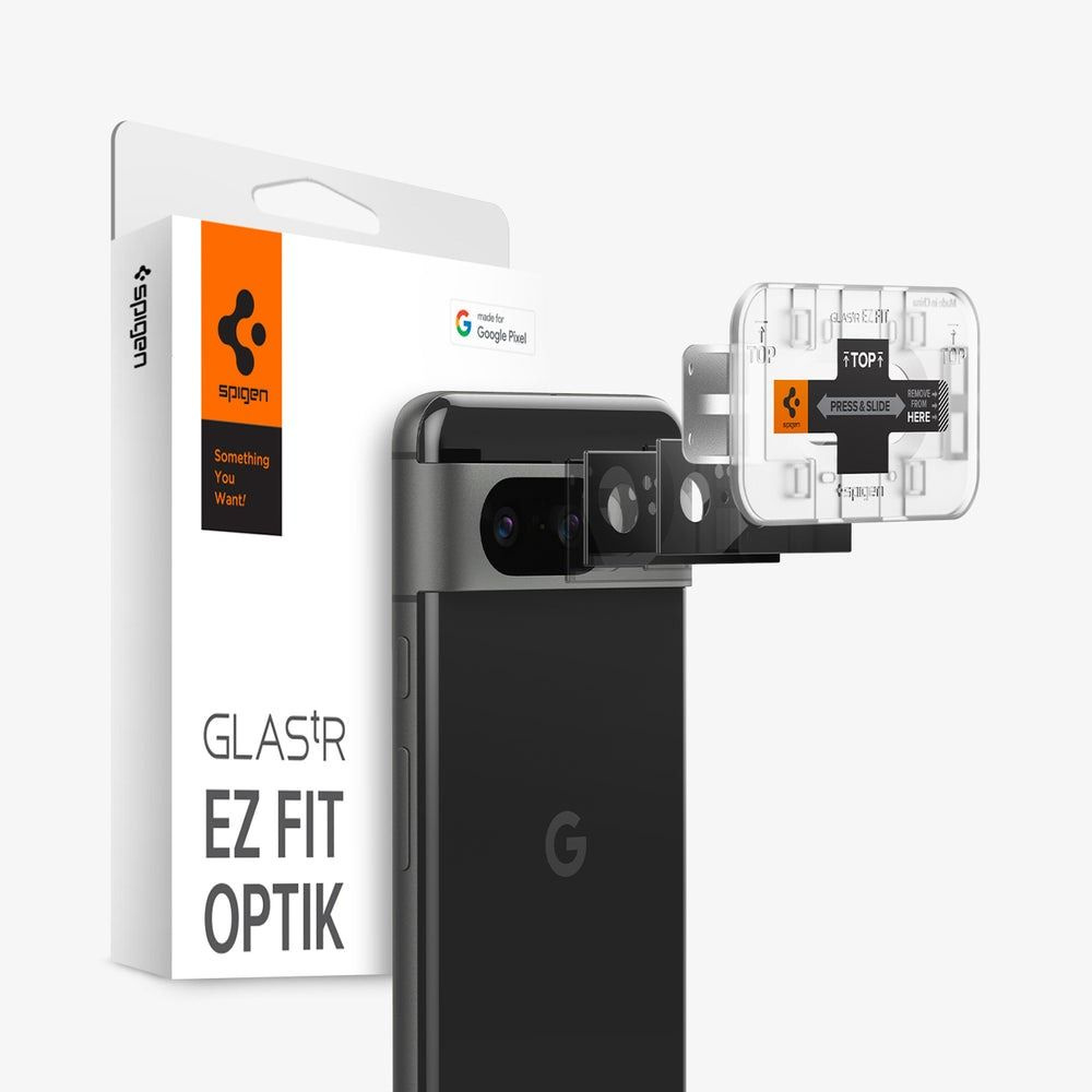 Защитное стекло для камеры SPIGEN для Google Pixel 8 - Glass tR EZ Fit  Optik Черный 2 шт AGL06352