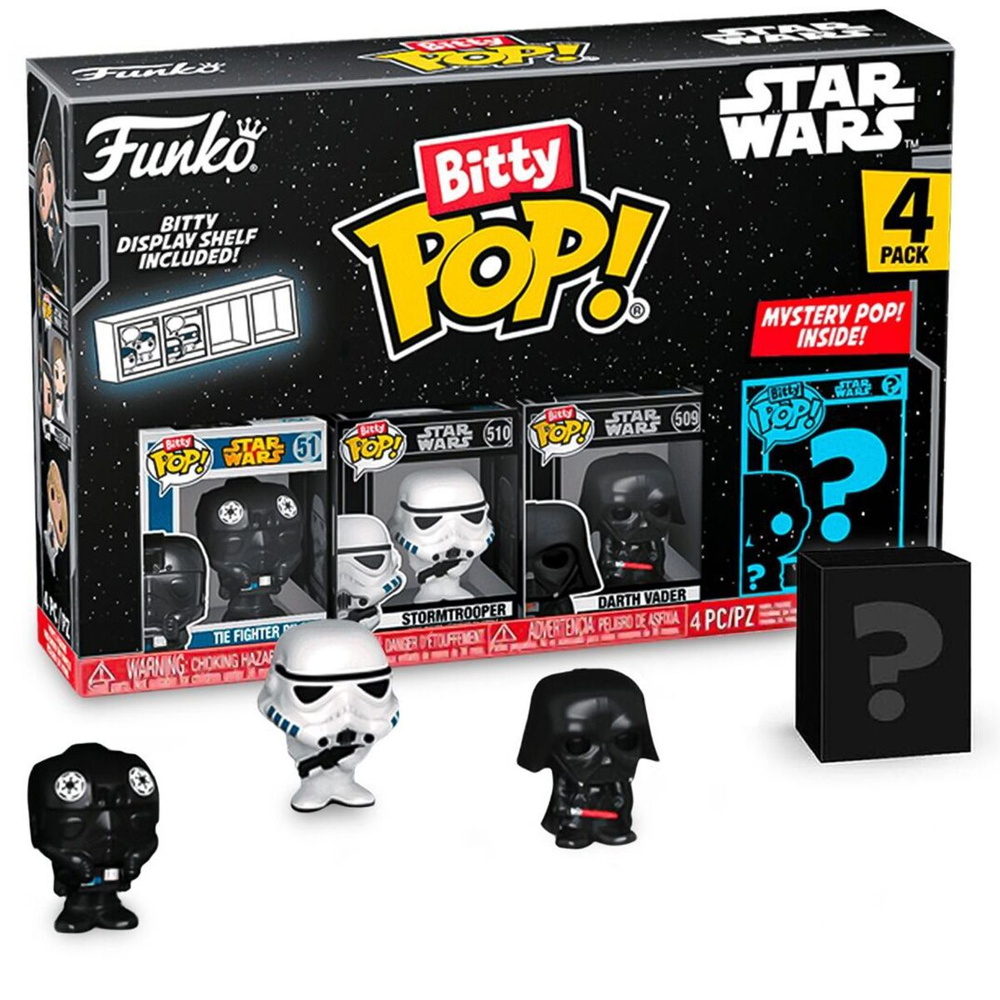 Набор фигурок Funko Bitty POP Star Wars "Darth Vader" 2 см / Коллекционные фигурки Дарт Вейдер, TIE-пилот, #1